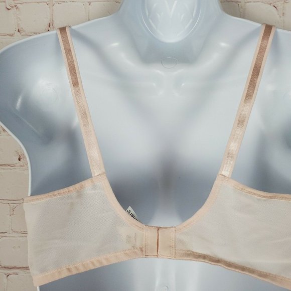 Warners® No Side Effects® Wireless with Mesh Bra Size 34C Adjustable Straps NEW - Picture 8 of 11